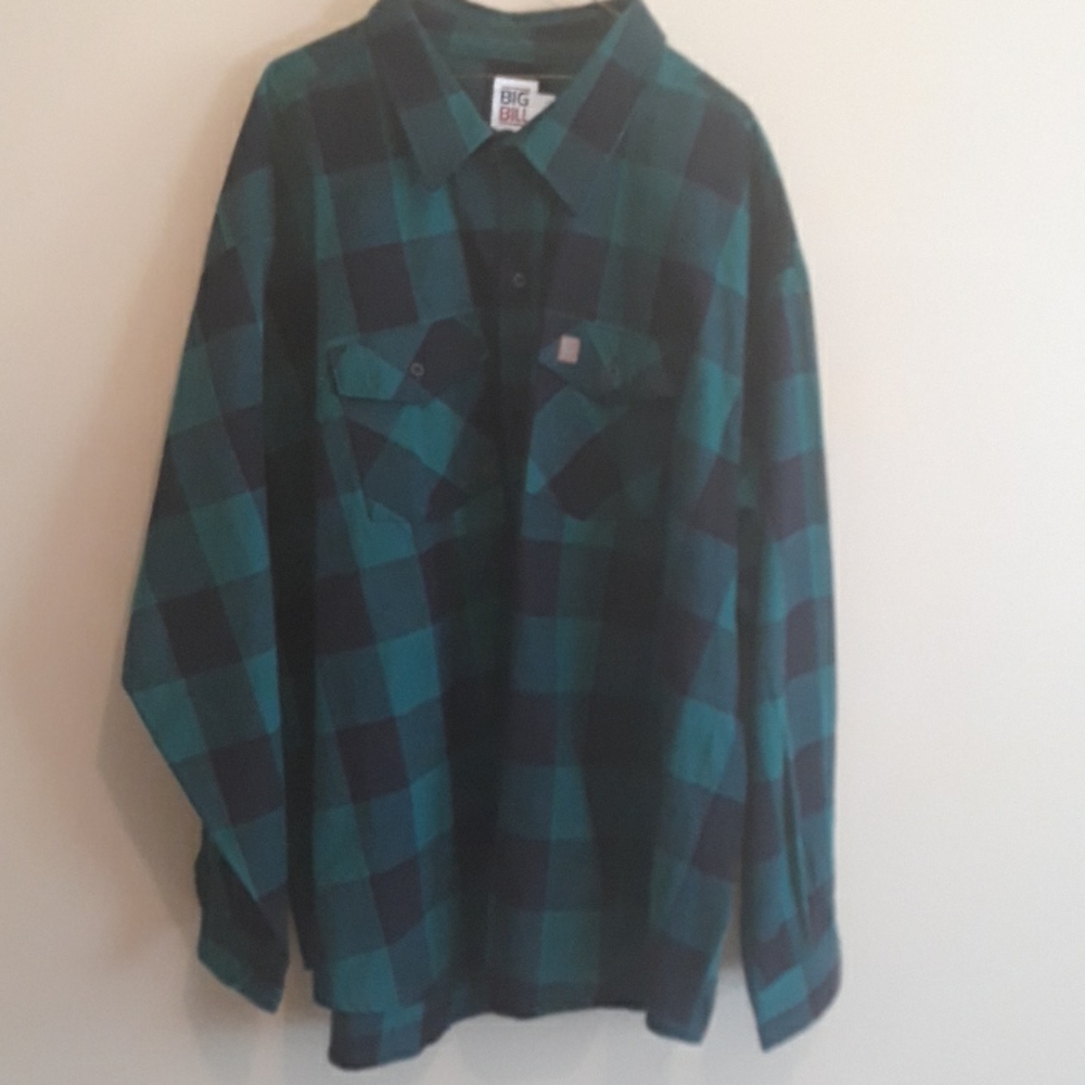 BIg Bill Mens Flannel Long Sleeve Shirt.